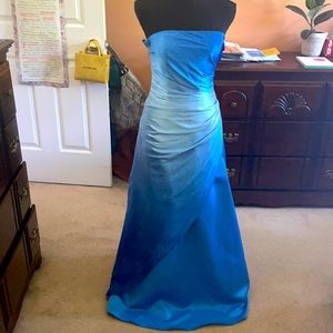 A multi blue Rhinestone dress,  it is a size 3/4.